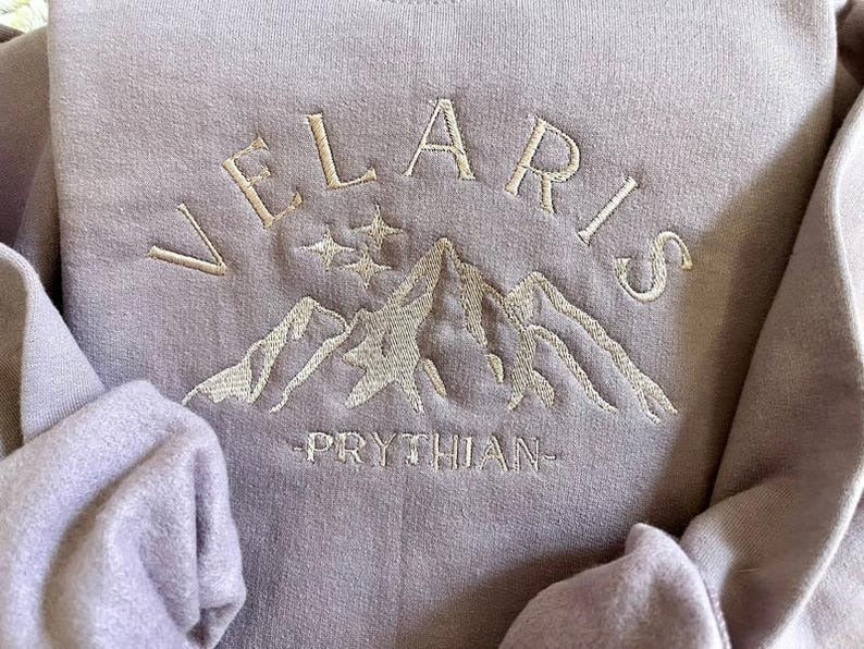 Velaris Embroider Sweatshirt, Velaris Sweatshirt, ACOTAR Sweatshirt, Booktok Sweatshirt, Velaris Sweater, A Court of Thorn and Roses