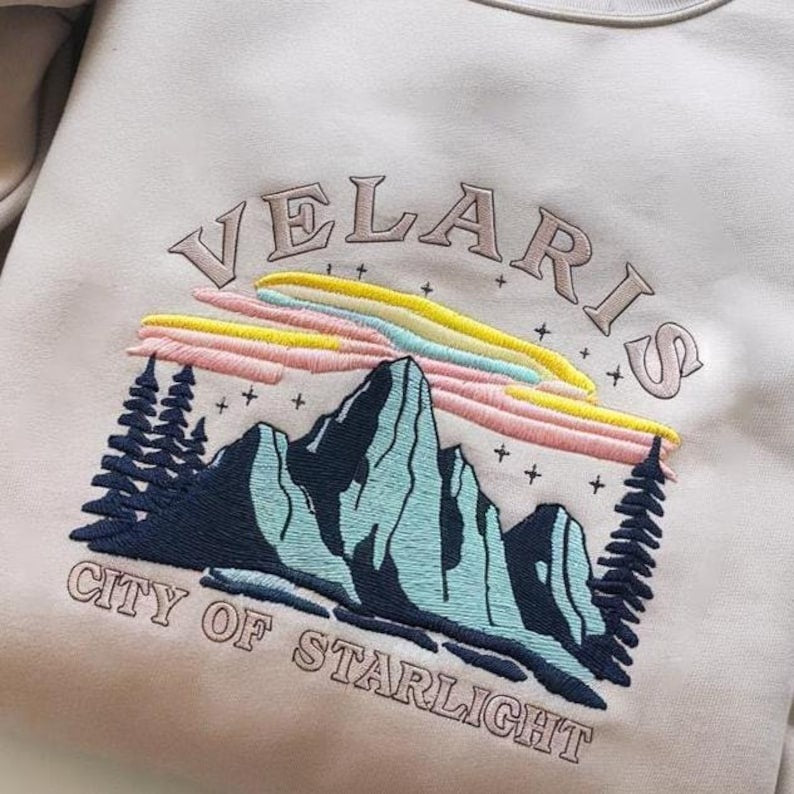 Velaris Embroidered Sweatshirt, City of Starlight Sweater, The Night Court Shirt, A court of Thorns and ROSES Shirt, Illyrians Of The Night