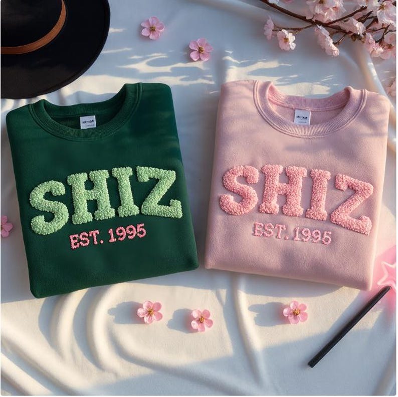 Wicked Chenille Yarn Embroidered Sweatshirt, Good witch bad witch, shiz university shirt, Aesthetic Changed For Good, Christmas Gift For Her