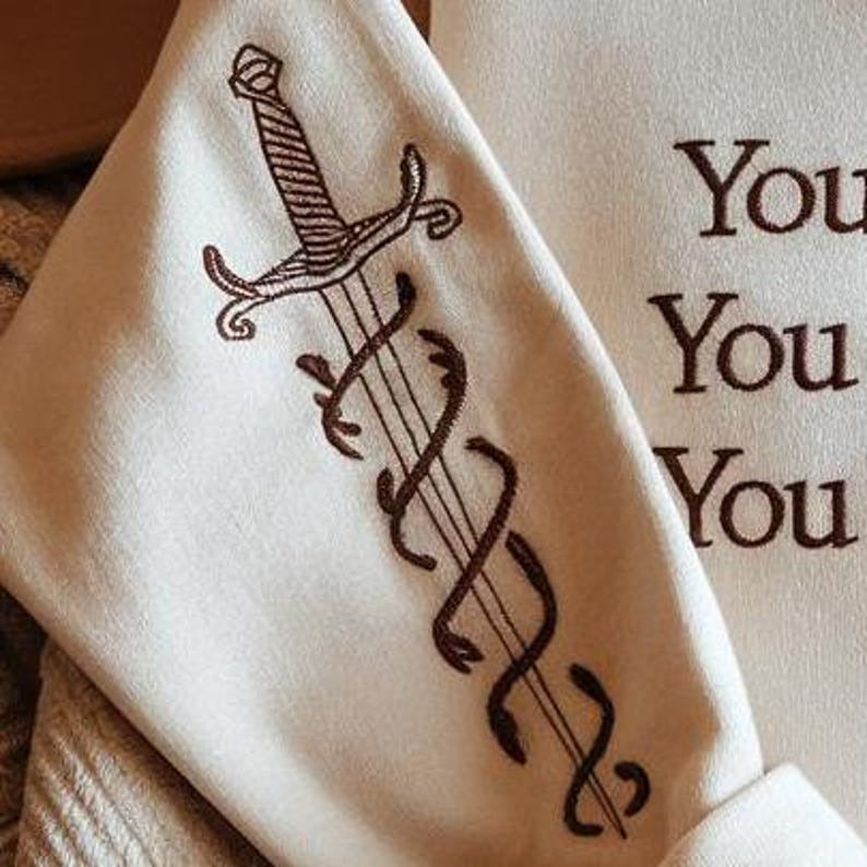 You Do not Yield Embroidered Sweatshirt, Bookish Shirt, Throne Of Glass Sweatshirt, Kingdom Of Ash, A Court of Thorns Roses Court of Dreams