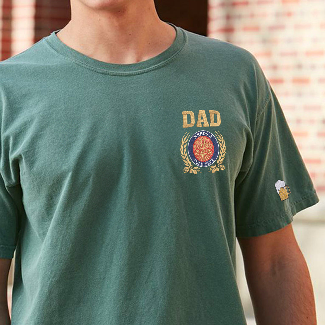 Custom Comfort ColorÂ® Embroidered Dad Beer Shirt