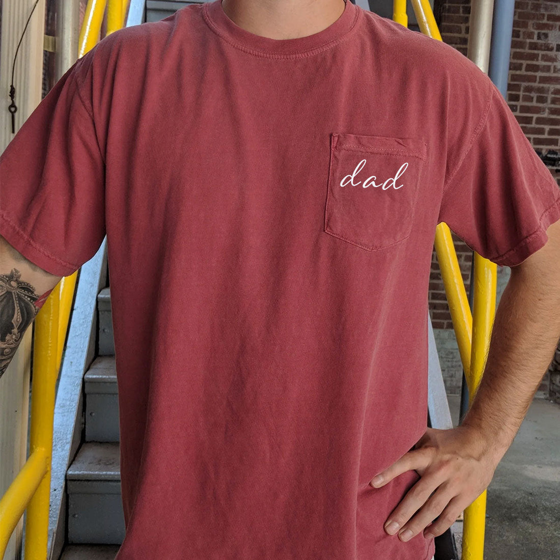 Comfort ColorsÂ® Embroidered Dad Pocket Shirt