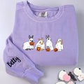 Comfort ColorÂ® Embroidered Cute Rabbit Ghost Halloween T-Shirt or Sweatshirt