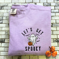 Comfort ColorÂ® Spooky Season Crewneck, Let's Get Spooky Embroidered Halloween Sweatshirts, Hoodie