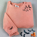 Comfort ColorÂ® Embroidered Bats on Neckline Halloween T-Shirt or Sweatshirt