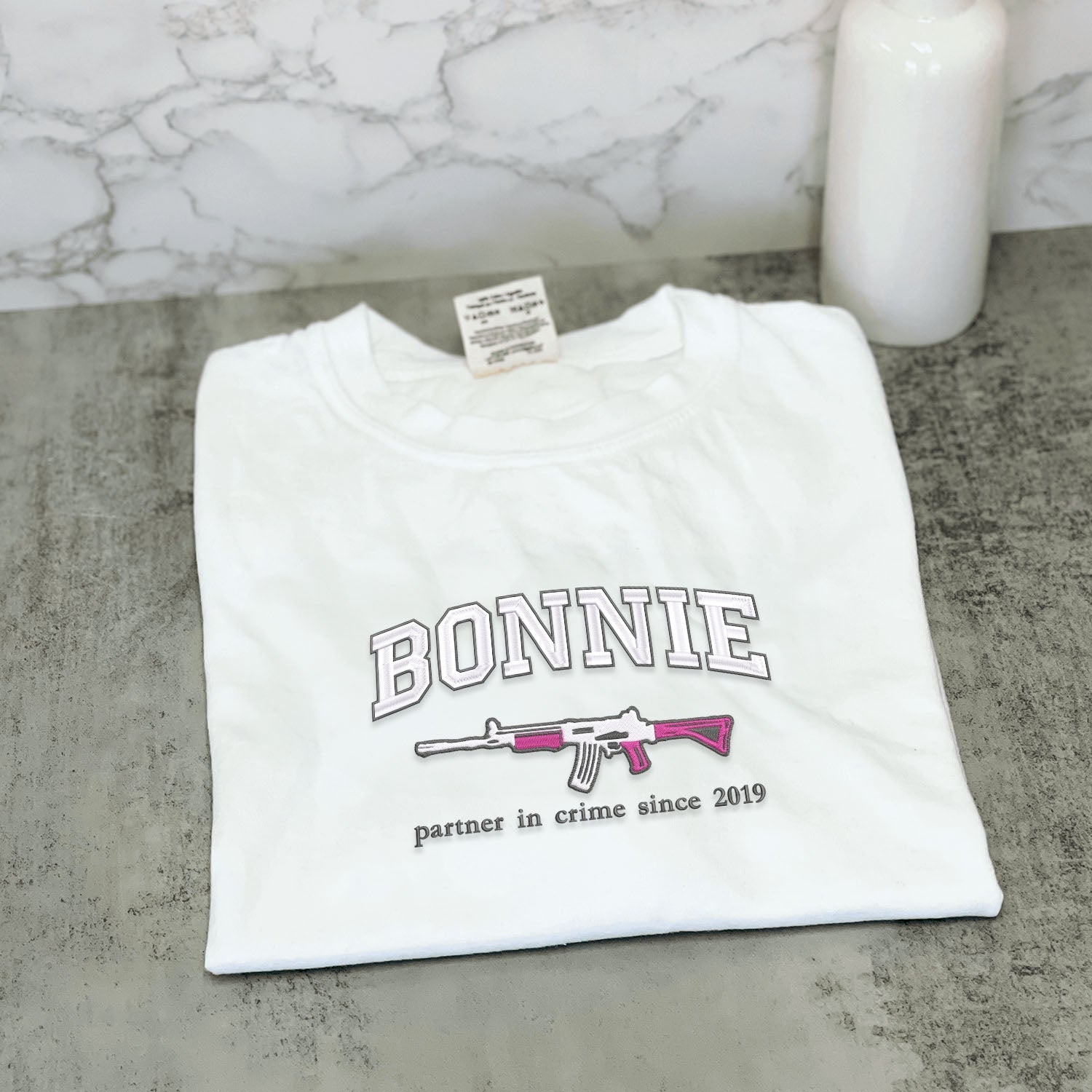 Embroidered Bonnie and Clyde Hoodies or Sweatshirts