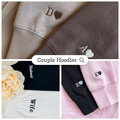 Custom Embroidered Boyfriend and Girlfriend Matching Hoodies for Couples
