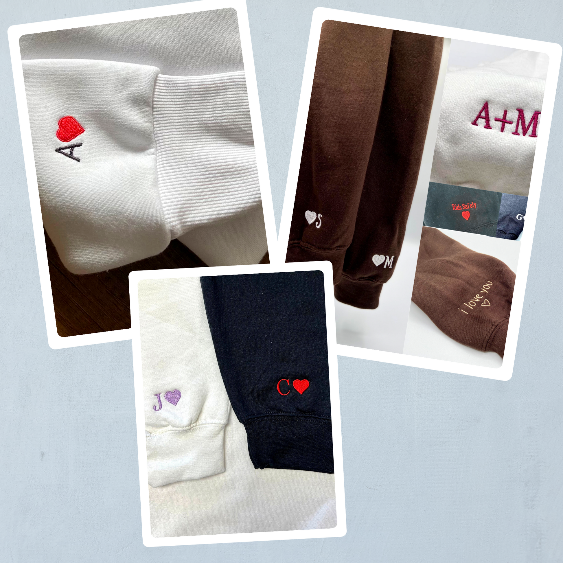 Cute Crocodile x Monkey Custom Embroidered Matching Hoodies For Couples