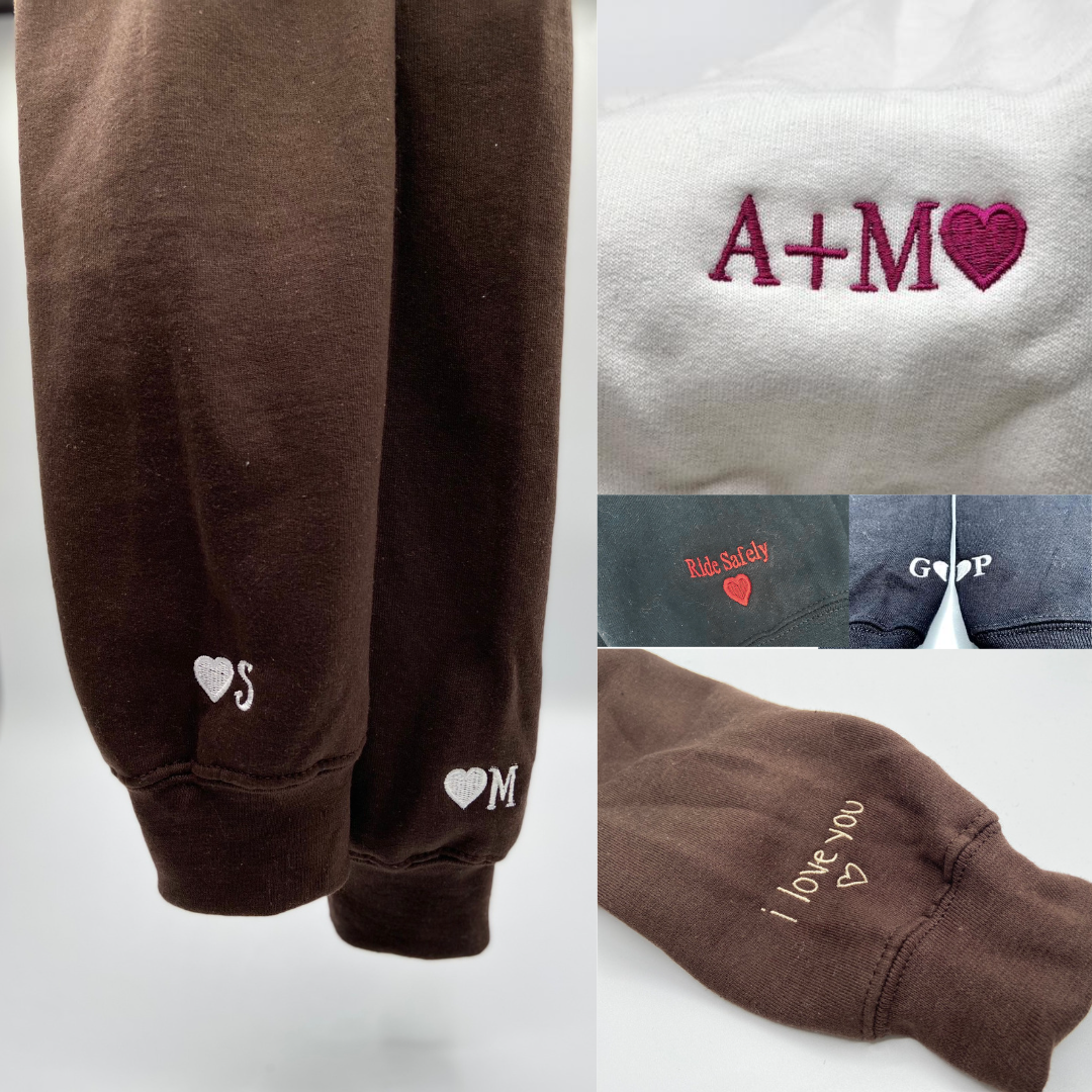 Cat x Cute Goose Custom Embroidered Matching Hoodies For Couples
